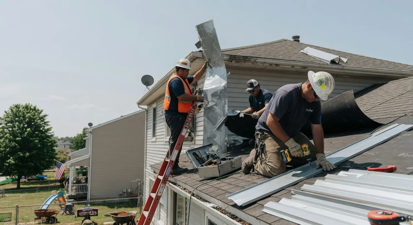 Storm Damage Metal Roof Repair in Gasburg, VA